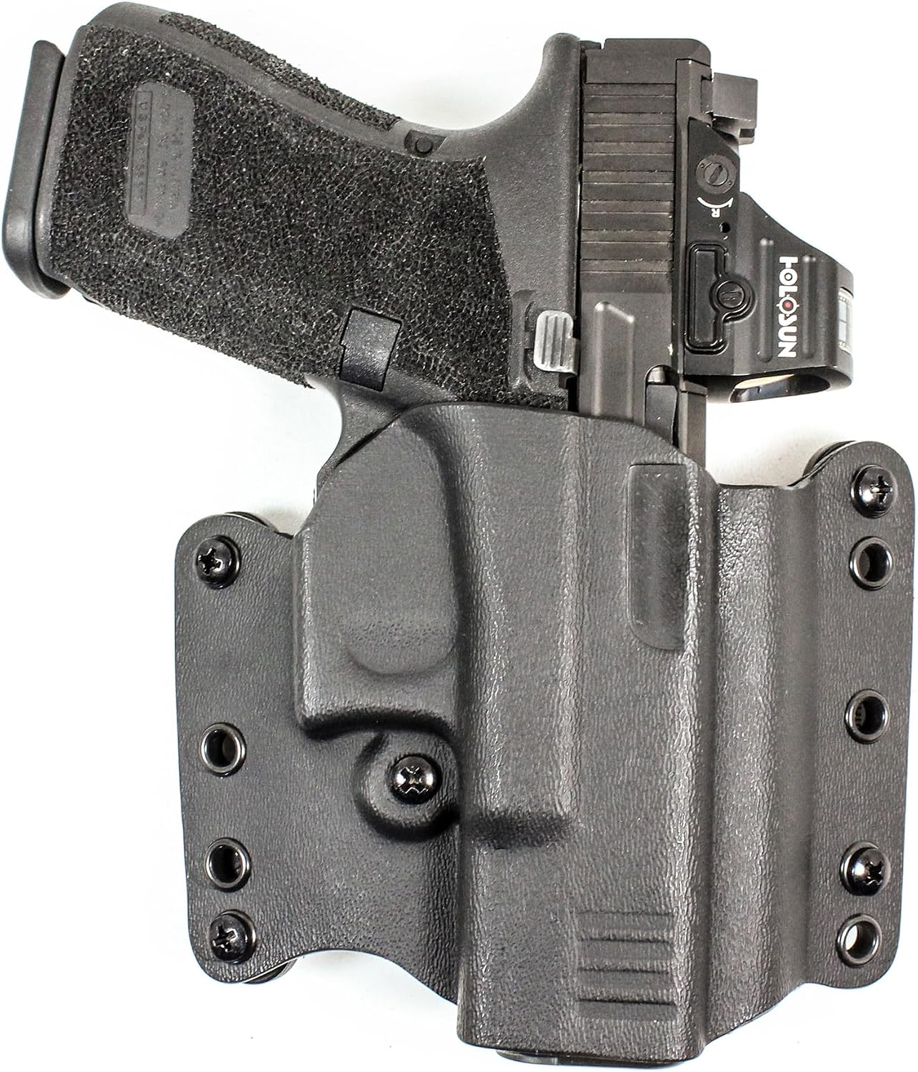 DeSantis Raptor 2.0 OWB Holster - Lightweight Compact Holster OWB, Compatible with Glock 17, 17 Gen 5, 19, 19 Gen 5, 19X, 22, 23, 31, 32, 45 w/or w/Out Red Dot Sight - Right Hand Draw, Black