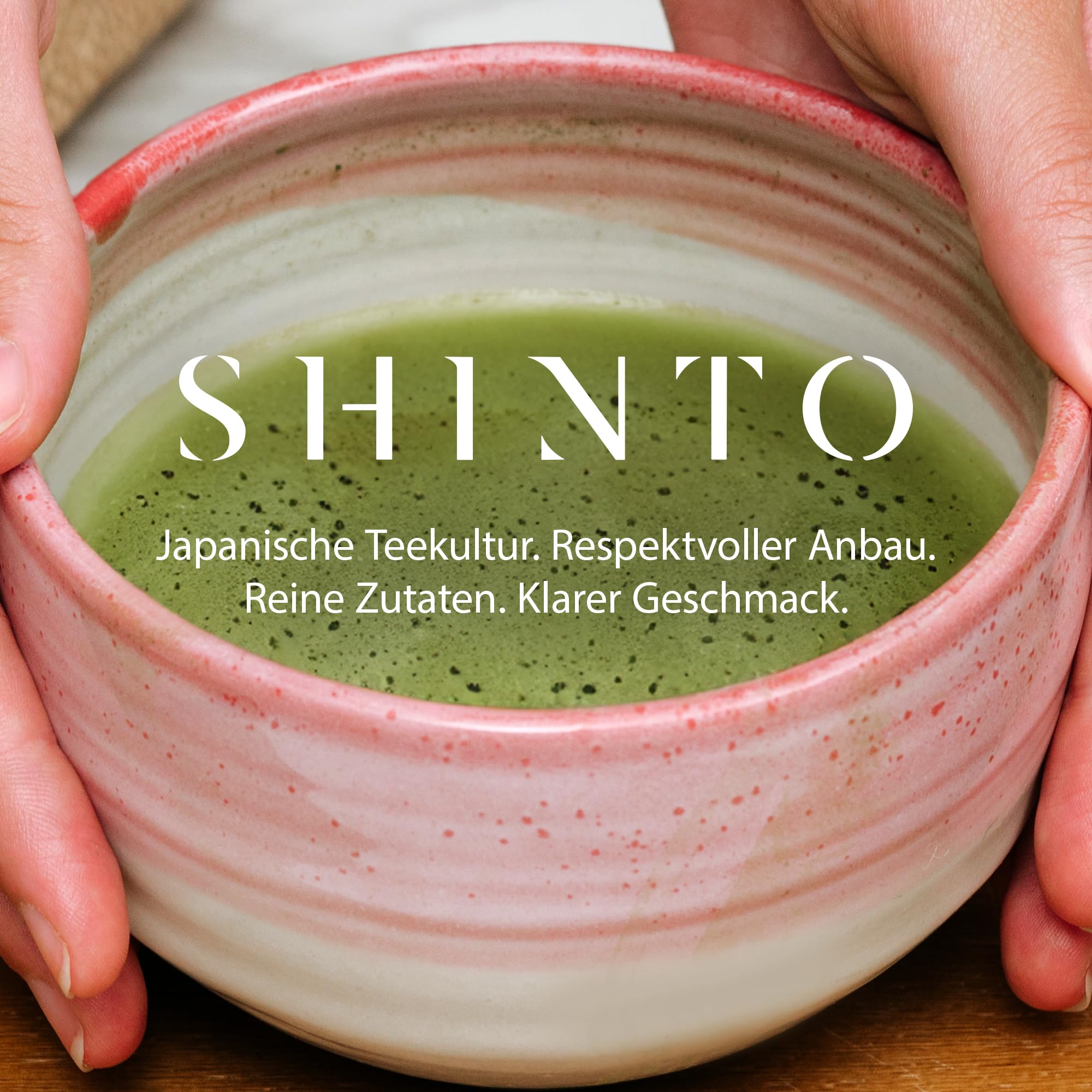 Shinto - Bio Matcha Pulver "Saphir" - angenehm spürbares Umami - Ceremonial Matcha Tee beschattet & handgepflückt - florales Aroma mit feiner Frische - Direktimport aus Uji Japan - 30g Tongefäß