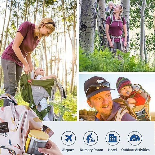 Miniatura 5 de Kit limpiador de biberones esencial de viaje para bebés con cepillo de silicona para botellas, estante de secado a presión integrado, cepillo de