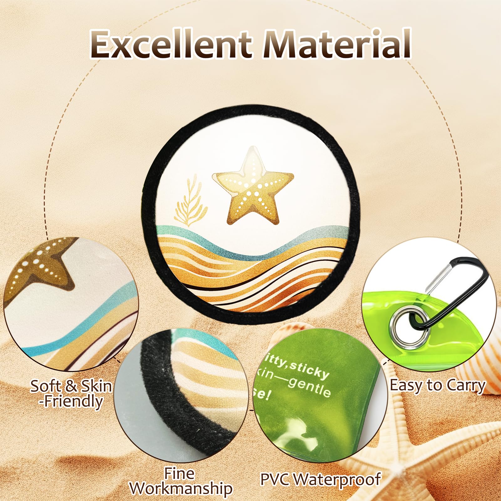 Bolsa quitaesmalte natural para playa y viajes, aloe, avena y vitamina E en polvo, sin talco, hipoalergénica y sin agua, regalo ecológico reutilizable para pieles sensibles