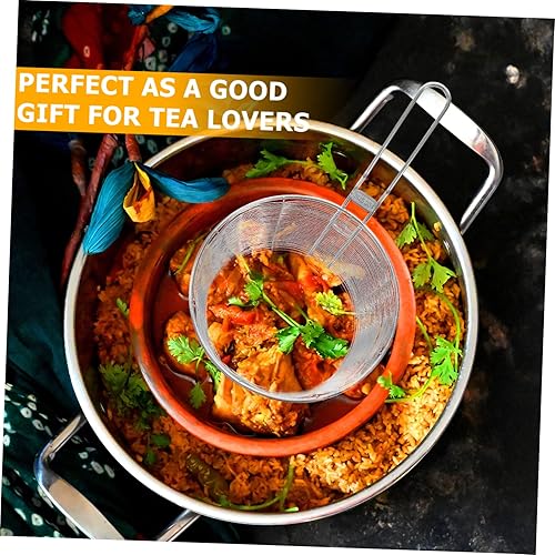 Miniatura 6 de TIDTALEO Colador de olla caliente para cocina, colador de cocina, cucharón de metal, escurridor de pasta, colador con asa, coladores para freír,