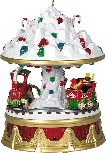 Miniatura 2 de Hallmark Keepsake Adorno de Navidad 2021, Carnaval de Navidad Rock Candy Express, Musical, Luz y Movimiento