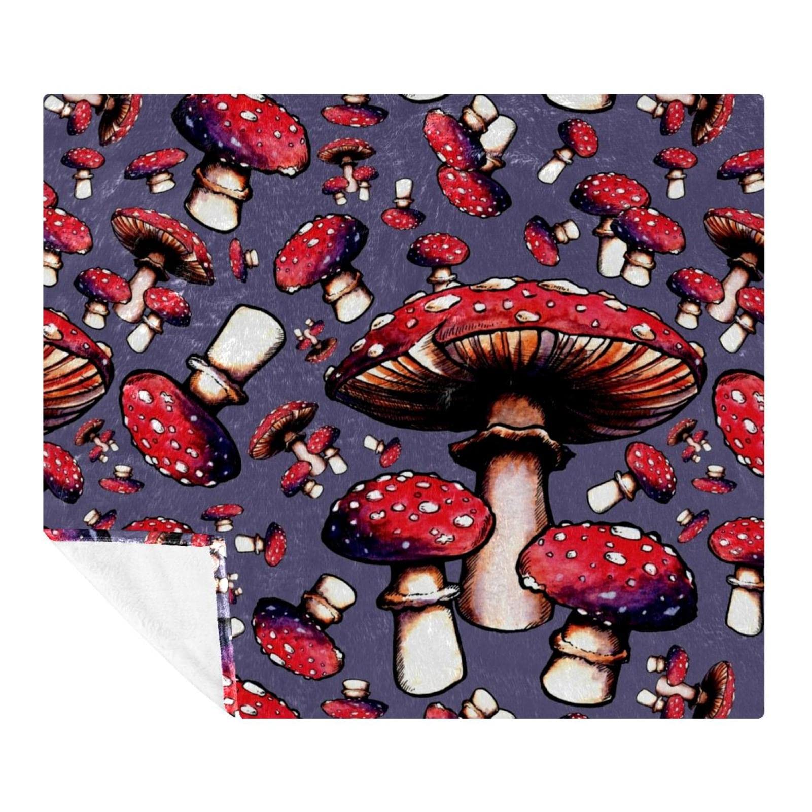 Couverture polaire anti-froid motif forêt pour lit et canapé