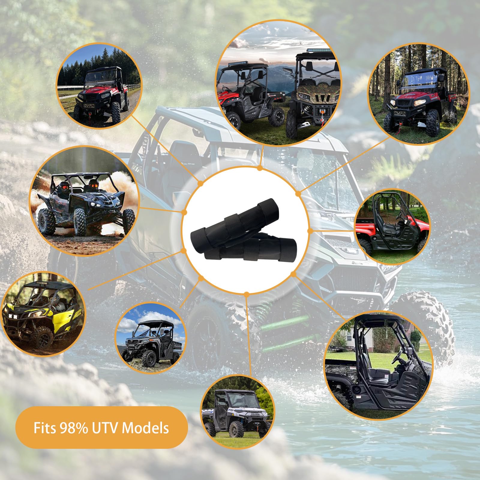 Amazon.com: Chikia 2pcs UTV Roll Bar Grab Handle Grips
