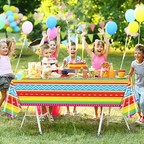 Miniatura 5 de Hxezoc Cinco De Mayo - Manteles estampados, 54 x 108 pulgadas, desechables, de plástico, para decoración mexicana, suministros de fiesta en