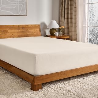 Bare Home Queen Flannel Fitted Sheet 100% Turkish Cotton Double Brushed Velvety Soft Deep Pocket 15" Sand Warmth