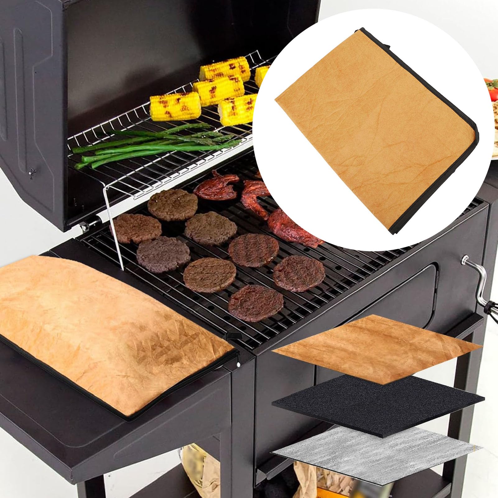 BBQ Fleischdecke Zum Ausruhen 53,3cm - Räuchertasche Für Grillfleisch & Truthahn