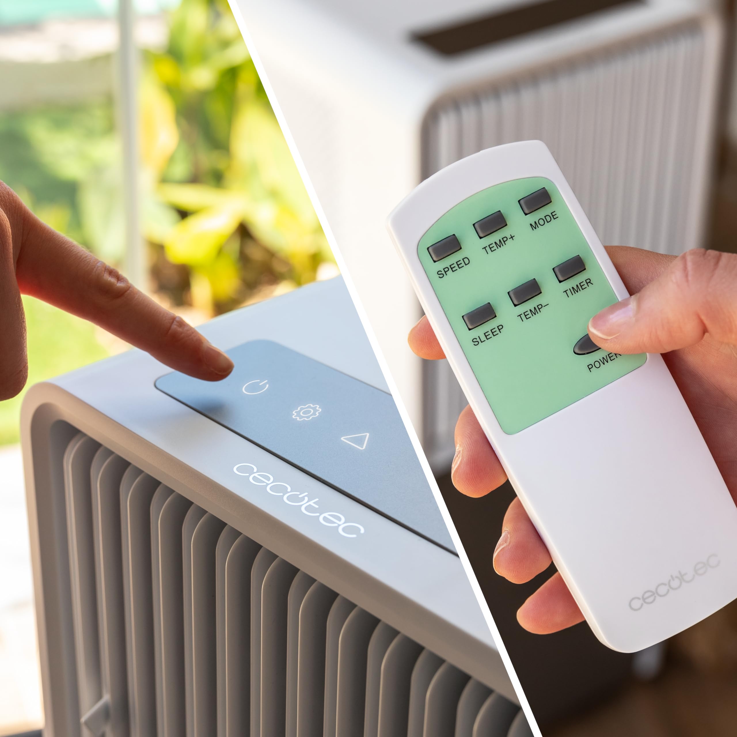 Cecotec Climatiseur Portable ForceClima 9150 Style. 9000 BTU, Surface de 16 m², Écran LED, 4 Modes et 2 Vitesses, Minuterie, Roues Multidirectionnelles 360º