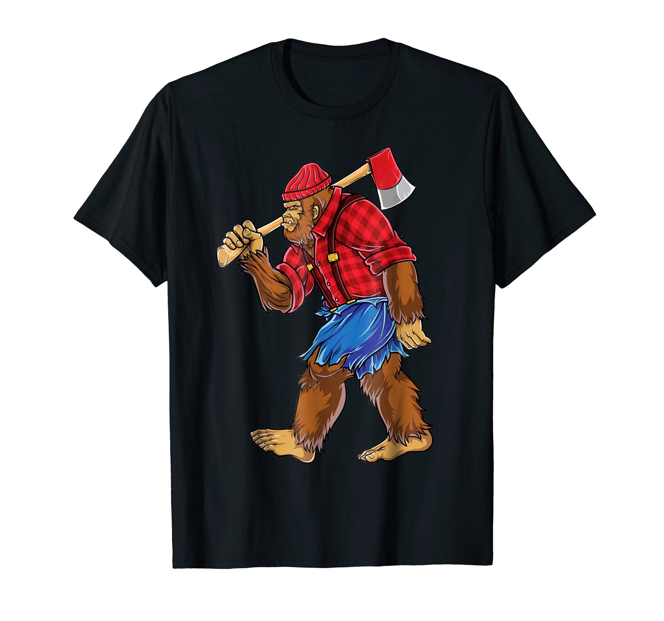 Squatchy Bigfoot CoBigfoot Lumberjack Men Funny Woodworking Sasquatch Lover T-ShirtOEKO-TEX STANDARD 100