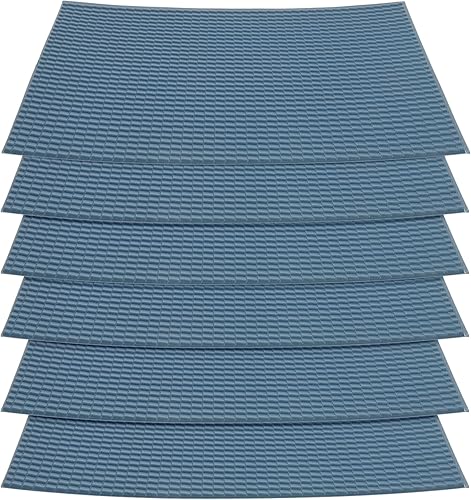 TOYANDONA Juego de 6 piezas de azulejos de techo de casa de muñecas azules, juego de construcción para mesa de arena, accesorios de paisaje micro