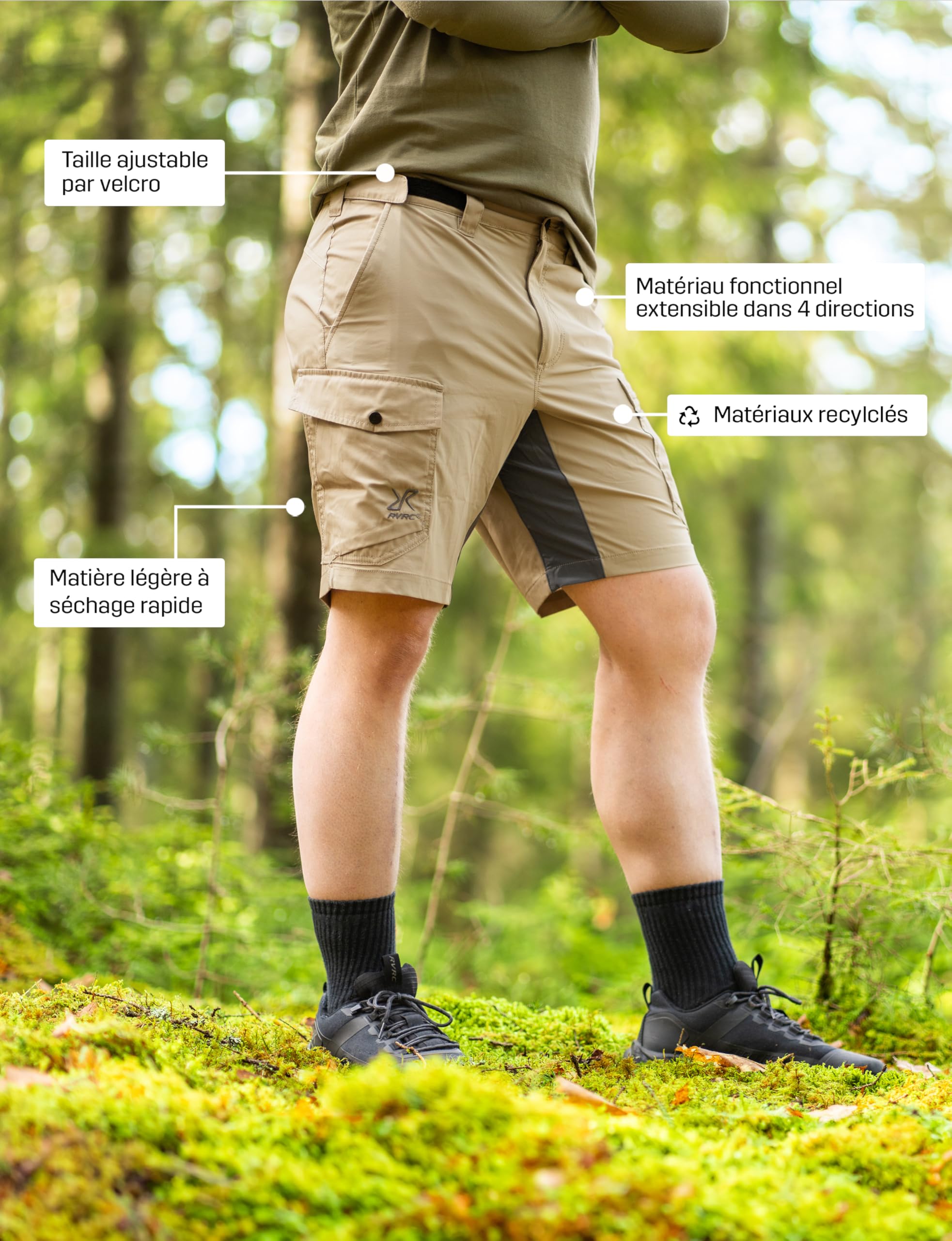 RevolutionRace Rambler Lightweight Pro Shorts pour Homme, Shorts légers et Shorts de randonnée