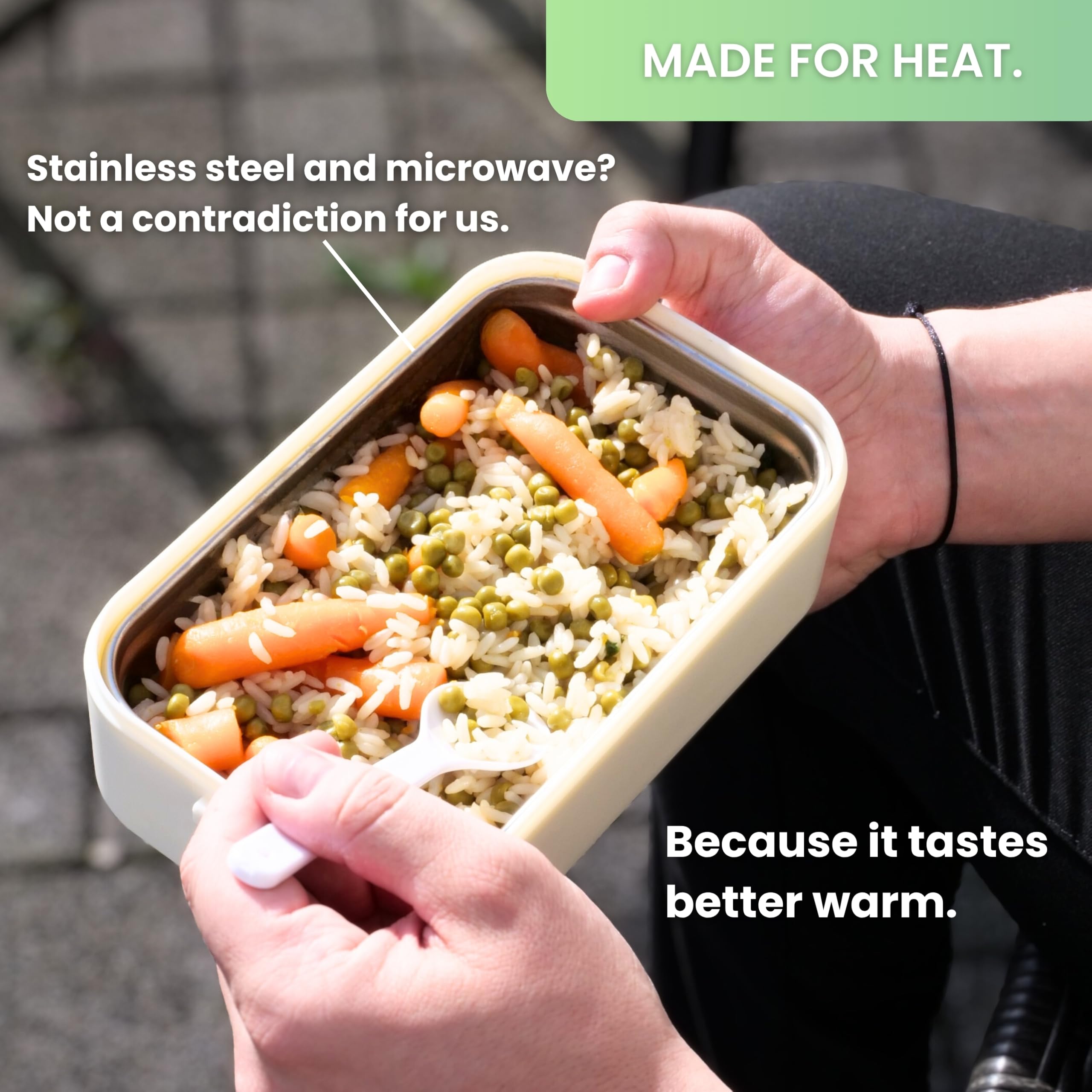 Bento Boîte à déjeuner « Jamie » 2700 ml, à 3 étages, avec couverts et compartiments, en acier inoxydable de qualité supérieure, sans BPA, grande, pour adultes, anti-fuite et passe au