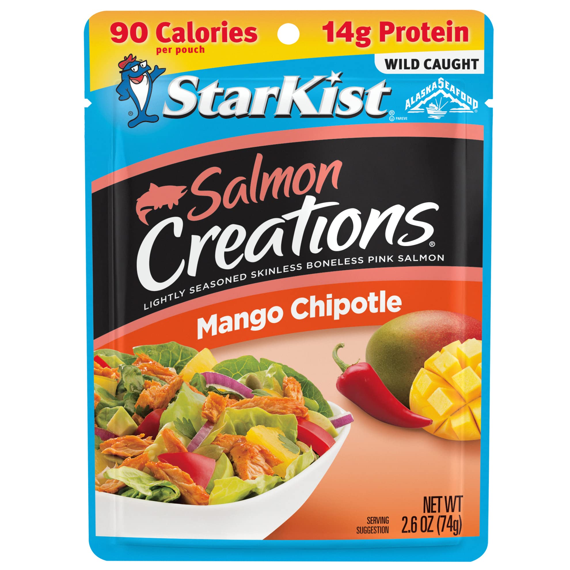 Amazon.com: StarKist Salmon Creations Mango Chipotle - 2.6 oz Pouch  (Packaging May Vary) (Pack of 12) : Grocery & Gourmet Food