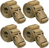MAGARROW 60" Long Utility Luggage Straps with Buckle Adjustable &lpar;Tan &lpar;4-Pack&rpar;&comma; 1&period;5" Wide - 60" Long&rpar;