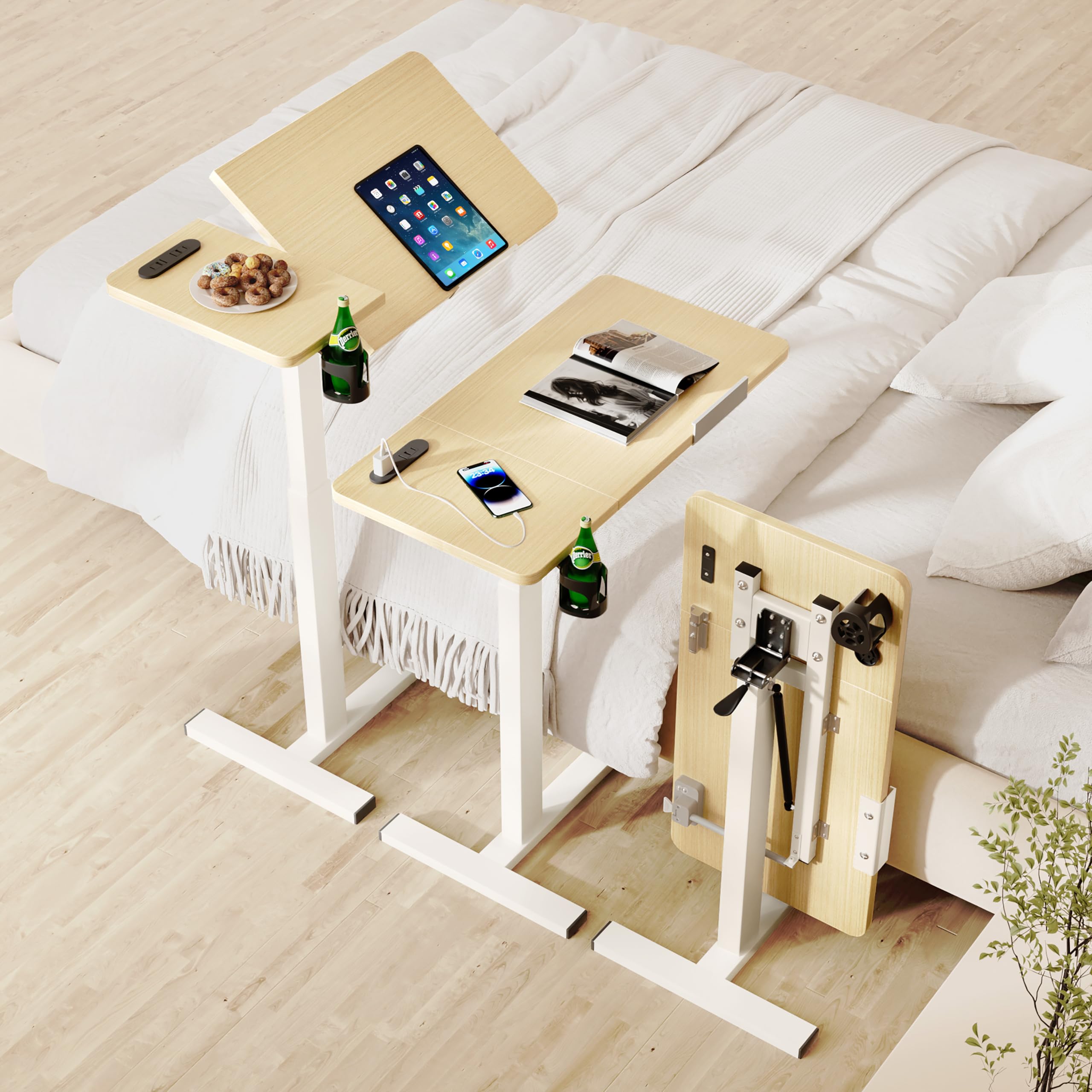 むら新品❣ サイドテーブル キャスター付き 折りたたみ 昇降式デスク コン Amazon.co.jp: サイドテーブル キャスター付き キャスター ミニデスク