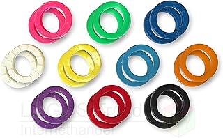 LOGOS Tr@de 20 Schlüsselkennringe, Rund, Durchmesser ca. 24mm, Farbig Sortiert (20 Stück Farbig Sortiert)