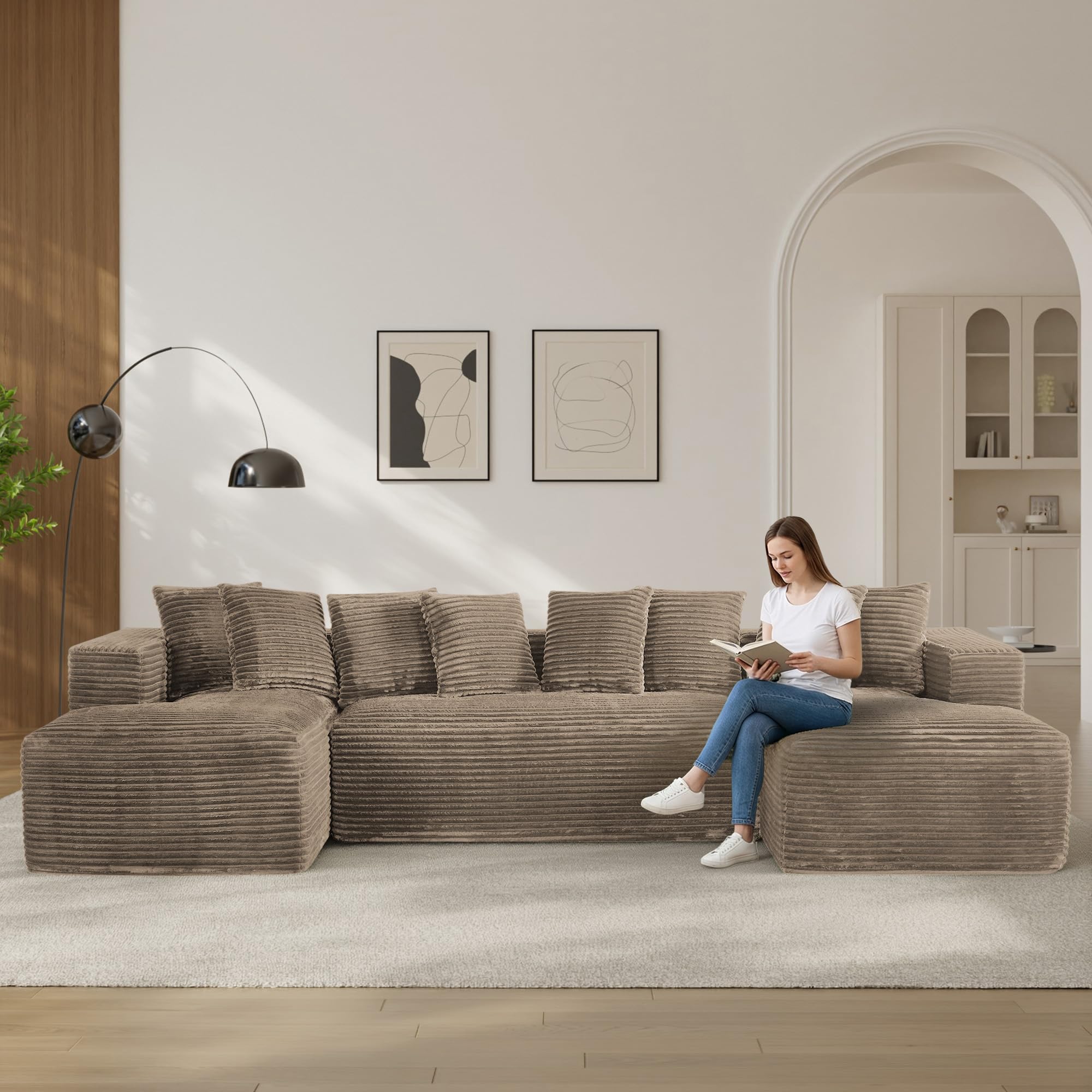 ONEMMLION 131 Oversized U Shaped Cloud Sectional