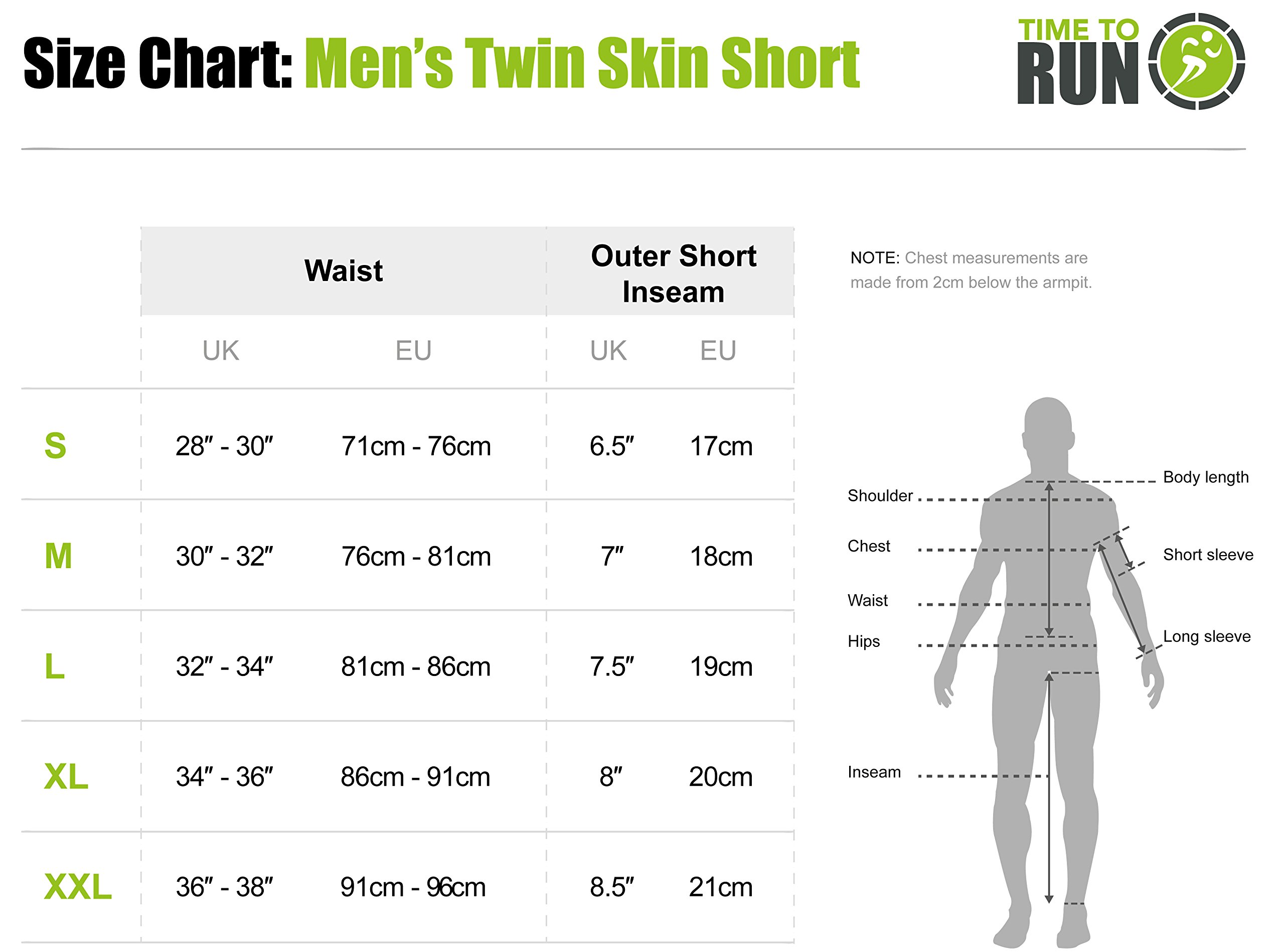 Time To Run Pantaloncini da Uomo Twin Skin 2 in 1 Trail Running/Sport con Tasche