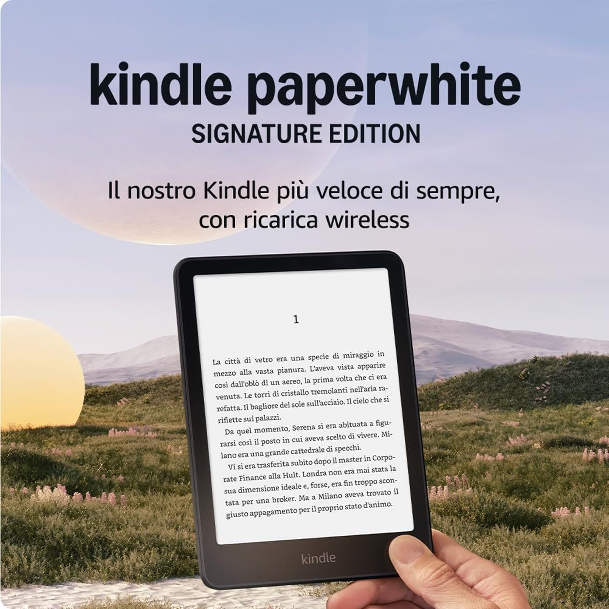 Kindle Paperwhite Signature Edition (2024 Release) 32 GB Senza pubblicità Con custodia trasparente verde giada e Stazione di ricarica wireless