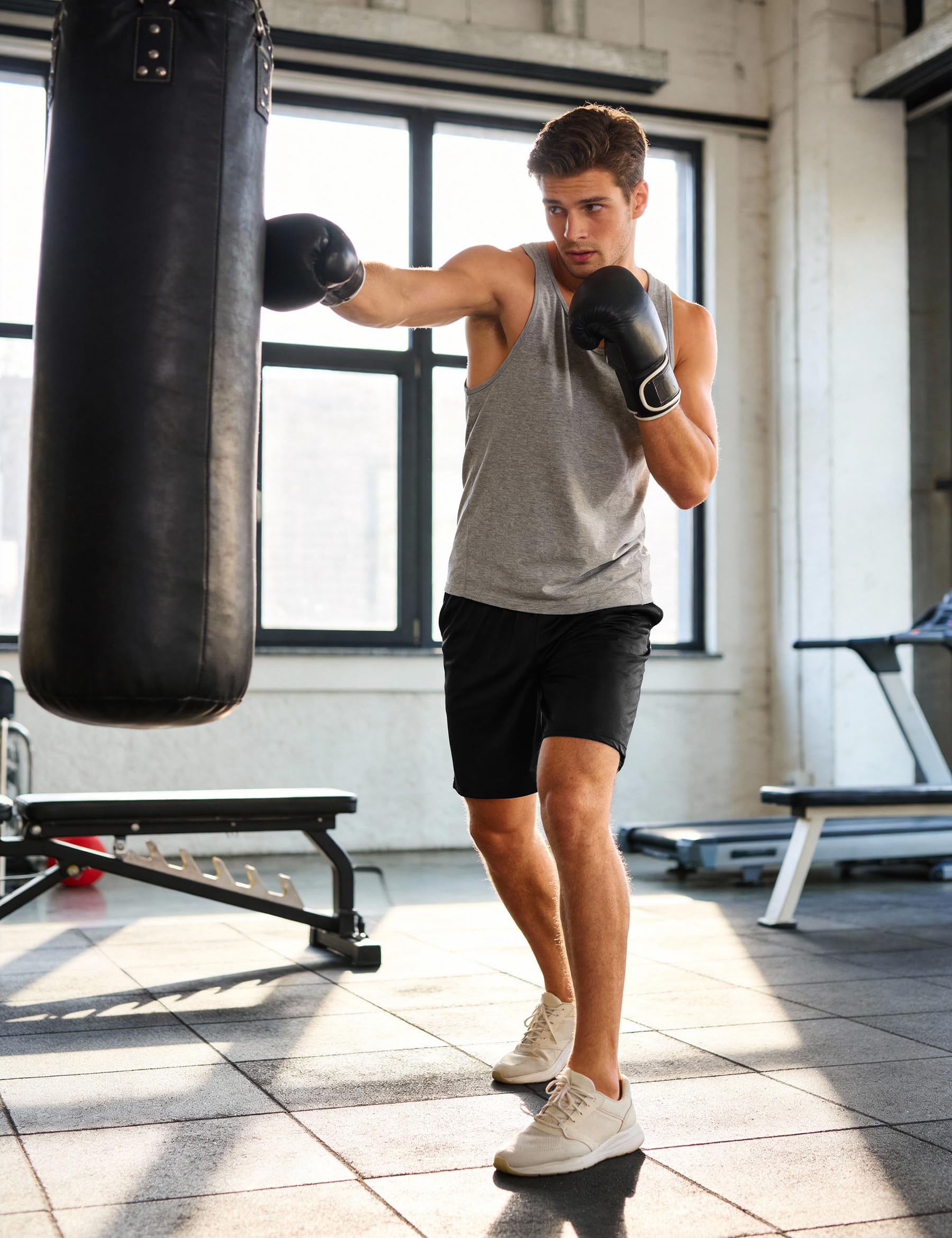Uniexcosm Pantalones Cortos Hombre Deporte con Bolsillo Running Shorts Ligeros Tenis Fitness Atletismo