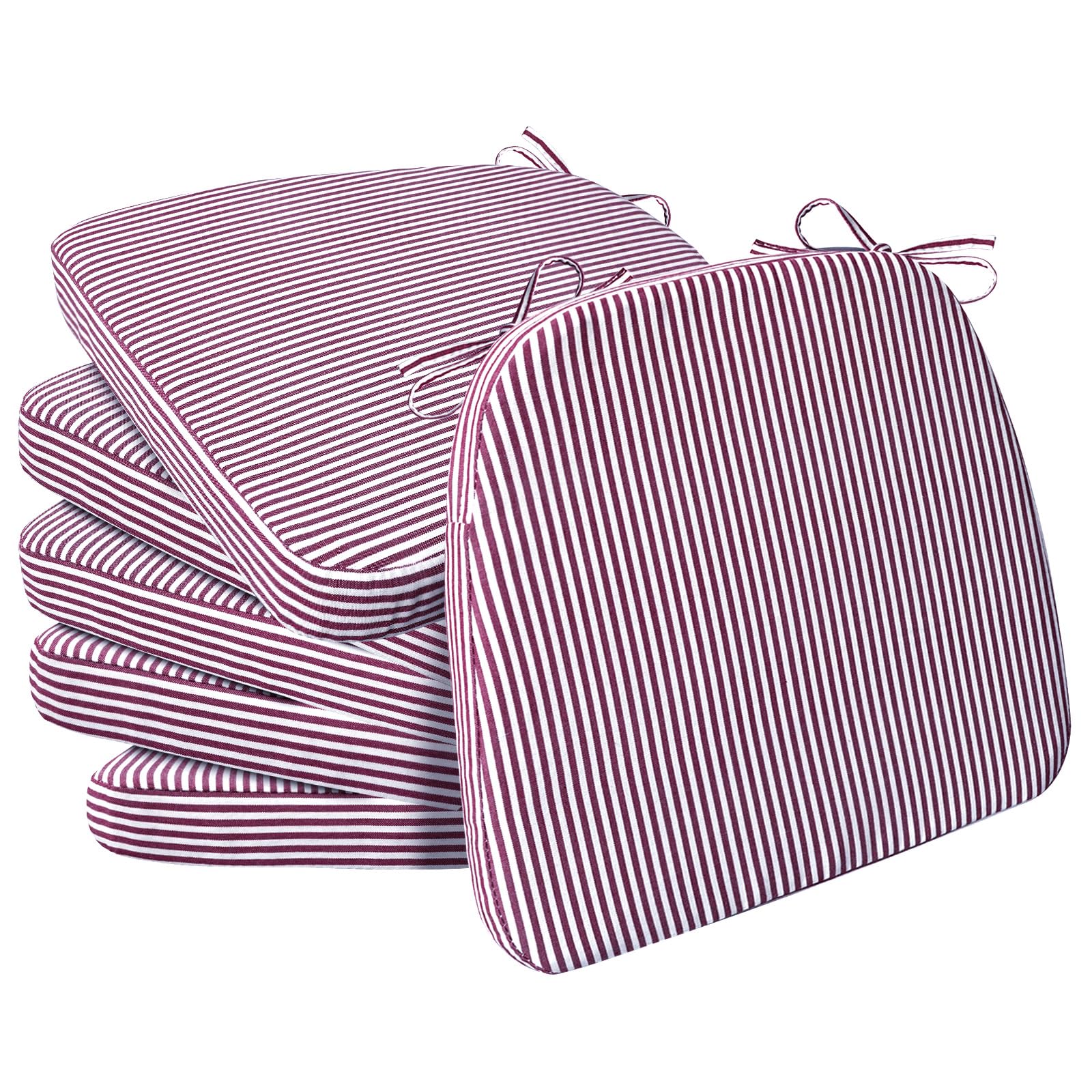 AAAAAcessories Chair Cushions for Dining Chairs, 17 x 16 x 2 in, Set of 6