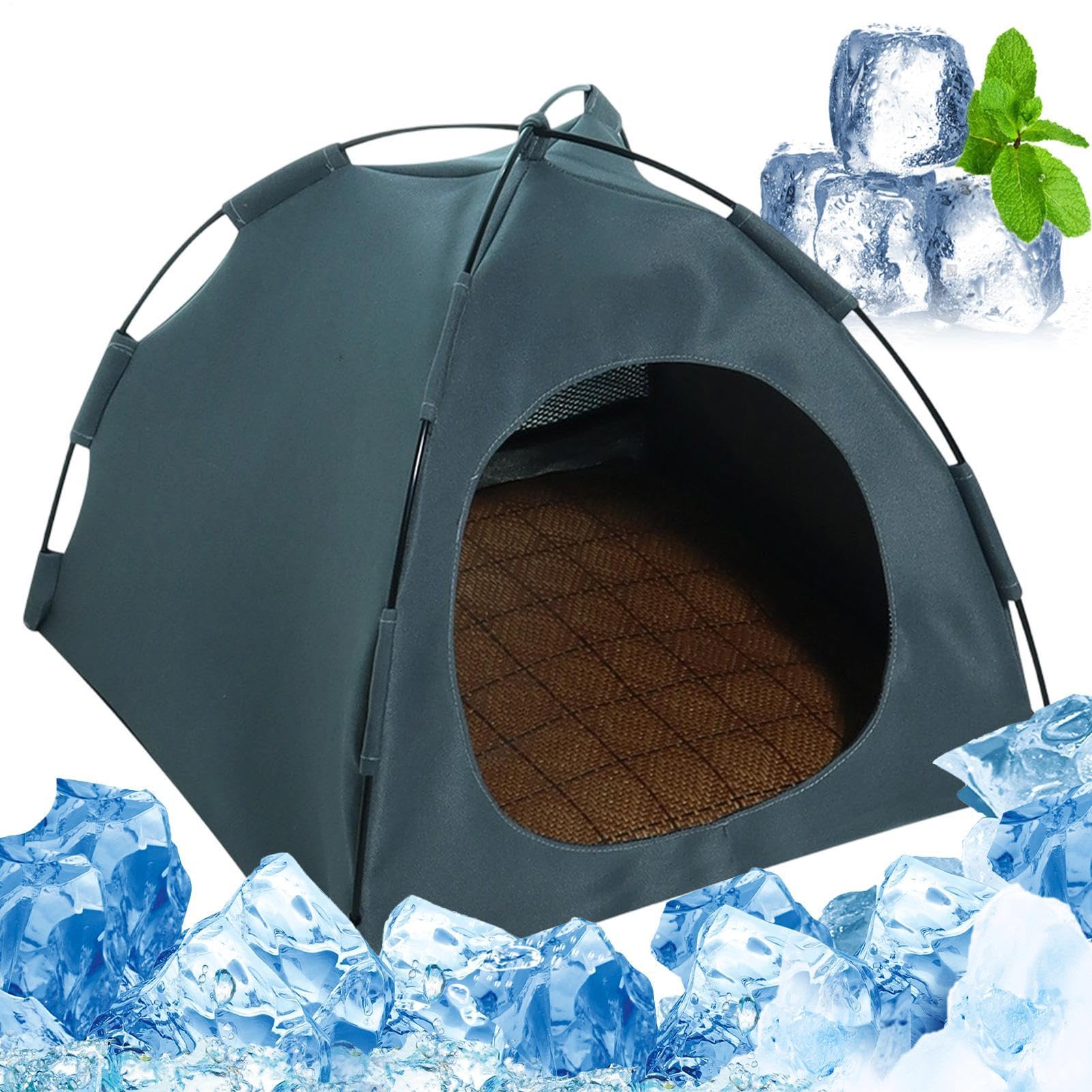 Tienda de campaña para gatos transpirable para solucionar el calor en viaje nocturno