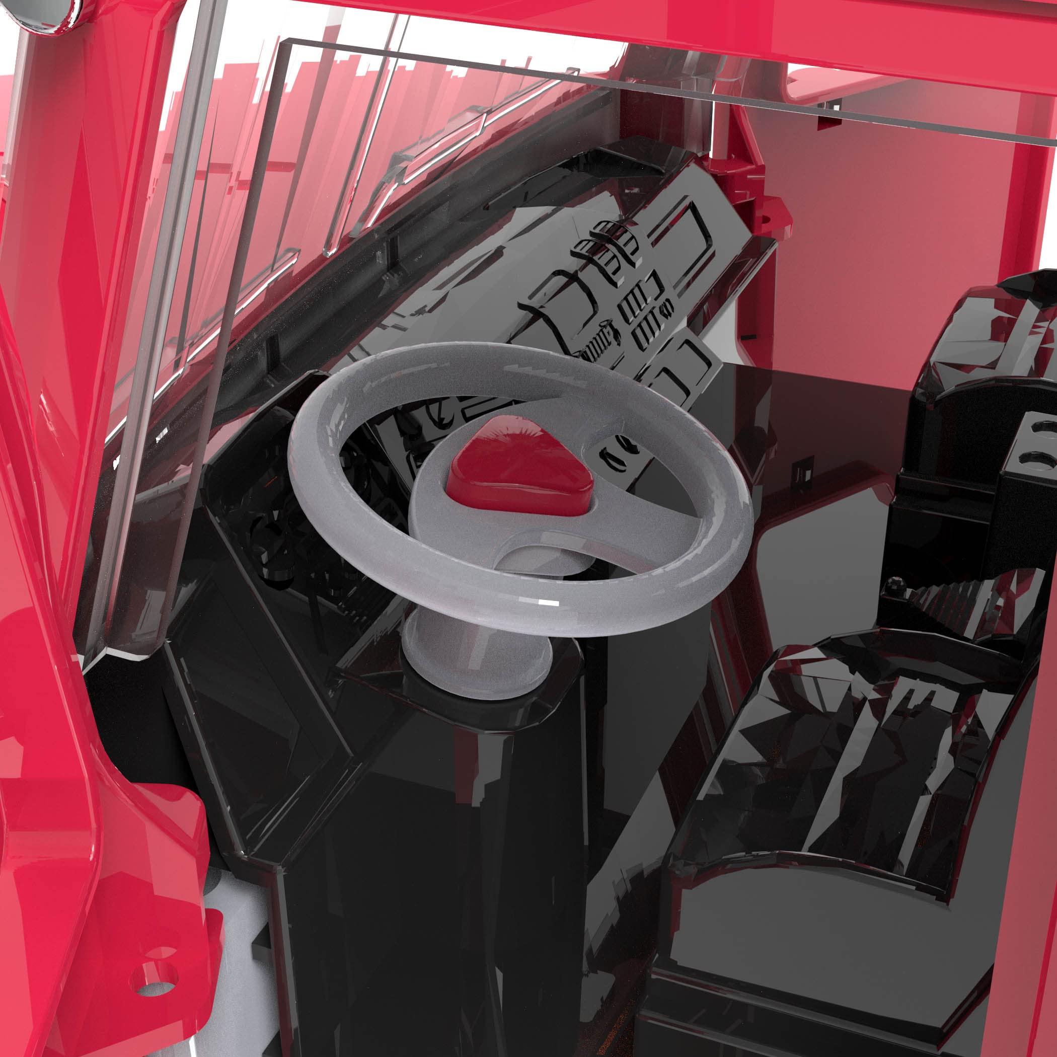 Driven by Battat - Jumbo-Transportwagen, 69 cm - Großer Spielzeug-Transporter - Bonus-Frontlader inbegriffen - Realistische Lichter und Geräusche - Langlebige, bewegliche Teile - 3 Jahre +
