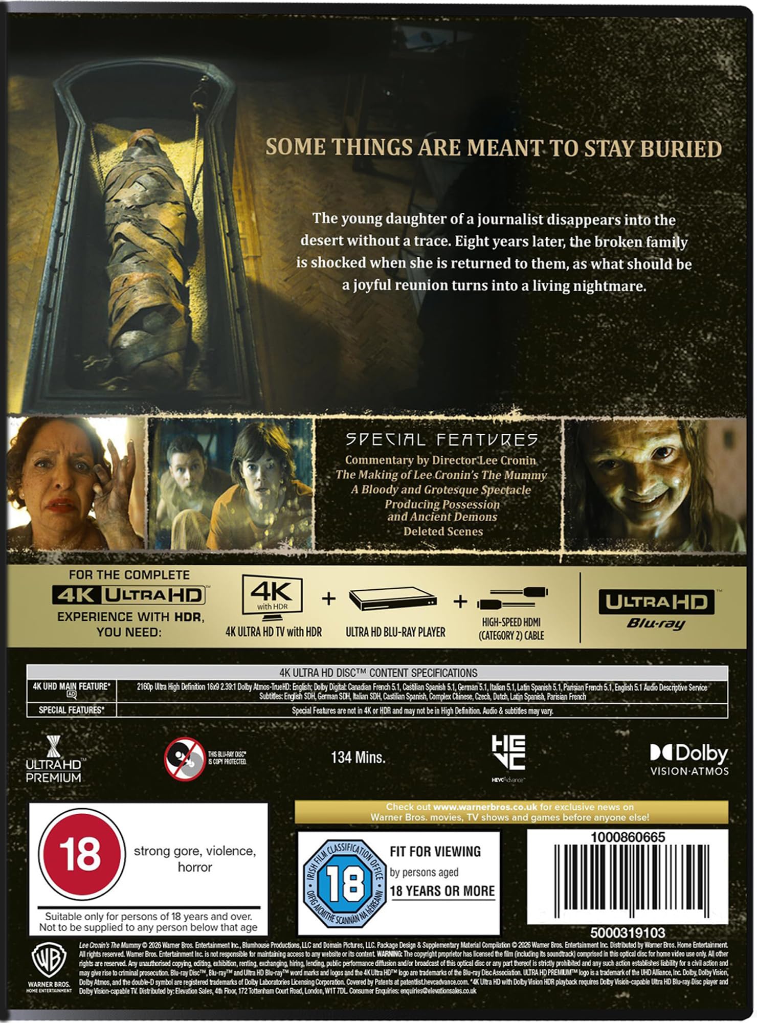 The Mummy (Lee Cronin's The Mummy) [Special Features] [2026] [4K Ultra HD] [Region Free]