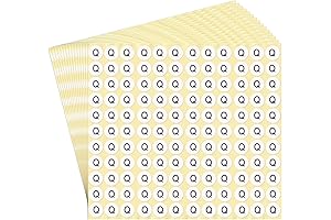 dealzEpic - Alphabet Stickers of The Letter Q - Small Round Paper...