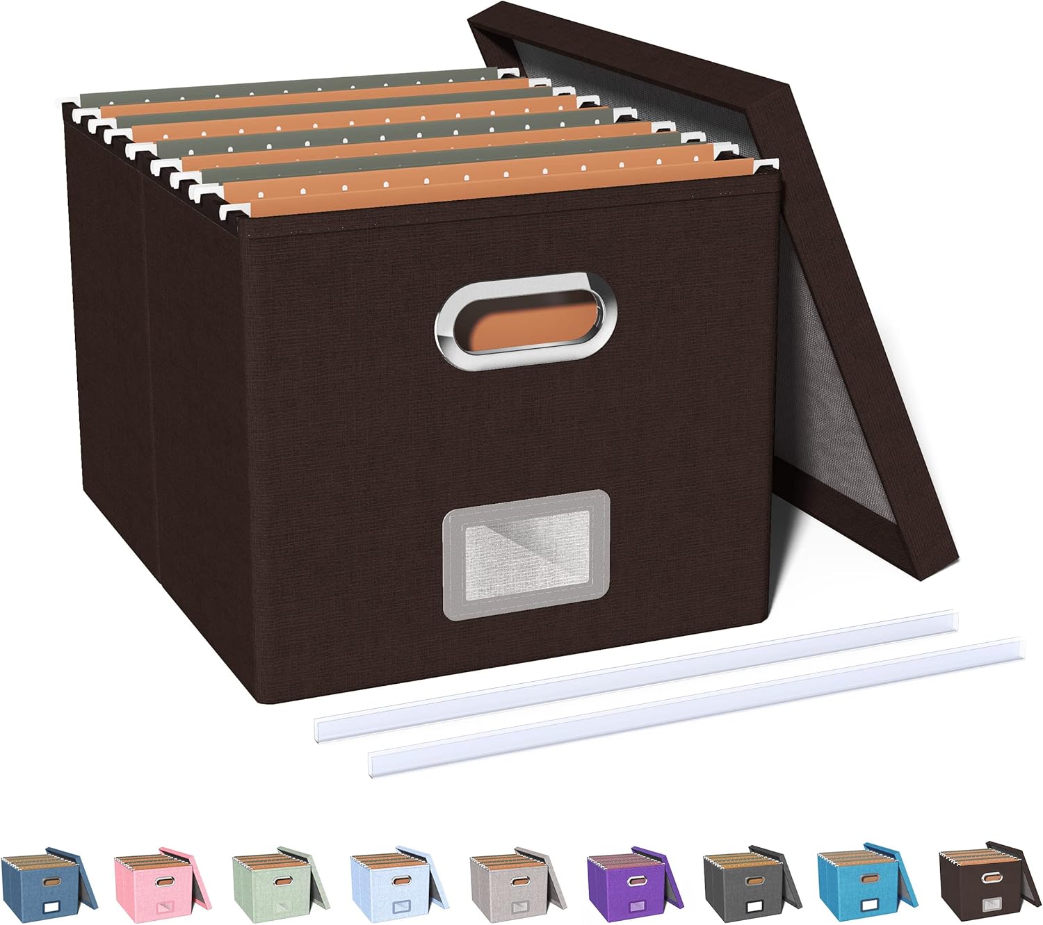 Oterri File Storage Organizer Box,Filing Box,Portable File