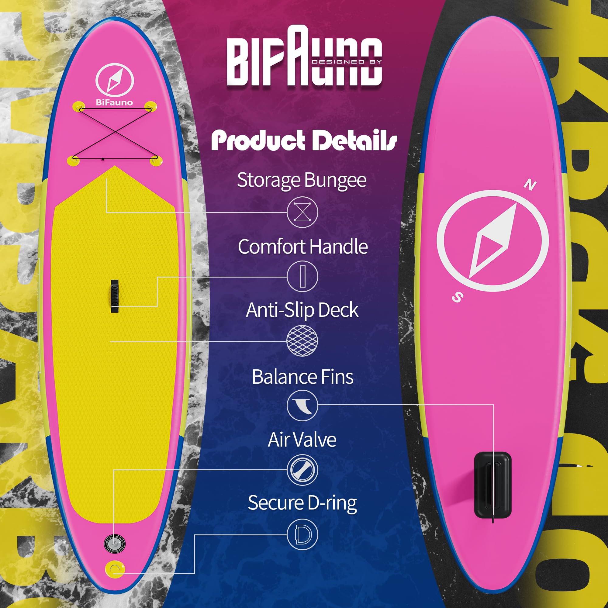 Amazon | Bifanuo インフレータブル スタンドアップパドルボード SUP