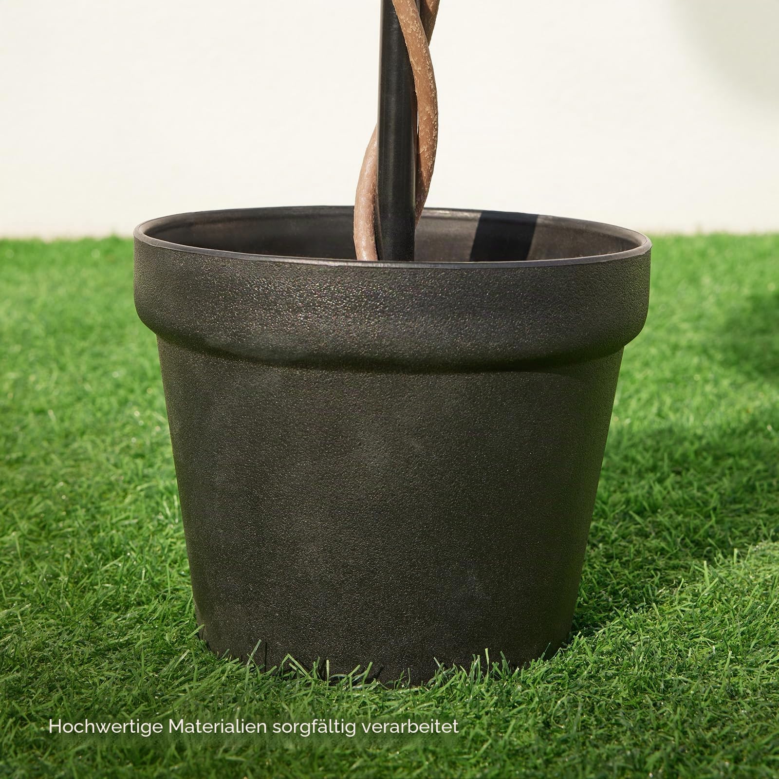 Künstlicher Buchsbaum Kugel Baum Topiary Pflanze - 120cm Dreifach Kugel Design mit Topf, UV Beständige Outdoor Garten Deko Künstliche Pflanze für Balkon Terrasse Hauseingang,VN241,2 STK