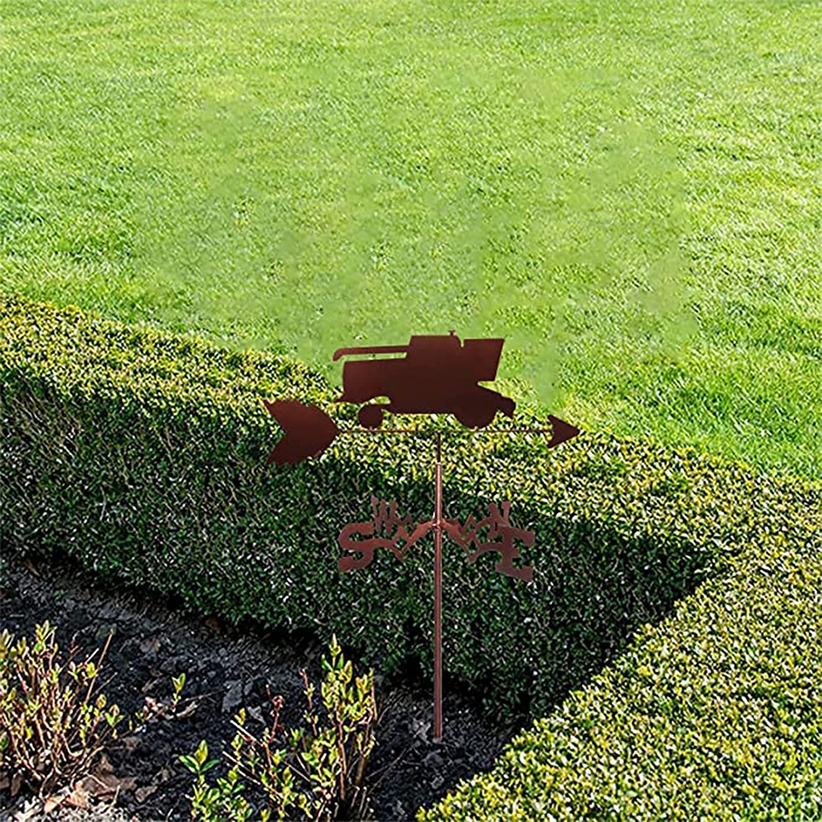 Creativo Scultura Modello Modello Segnavento Fattoria Segnavento Casa di Campagna Indicatore di direzione del Vento Erba Sorgente-Giardino Prato Esterno Staffa per Tetto (A)