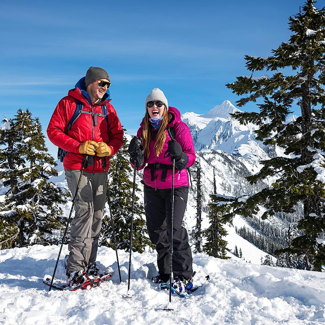 Crescent Moon Womens Backcountry Snowshoes - Leadville 29 (Blue): Women's Backcountry Snowshoe with Award Winning Single Loop Pull Binding, Stainless Steel Crampons and Heel Lifts
