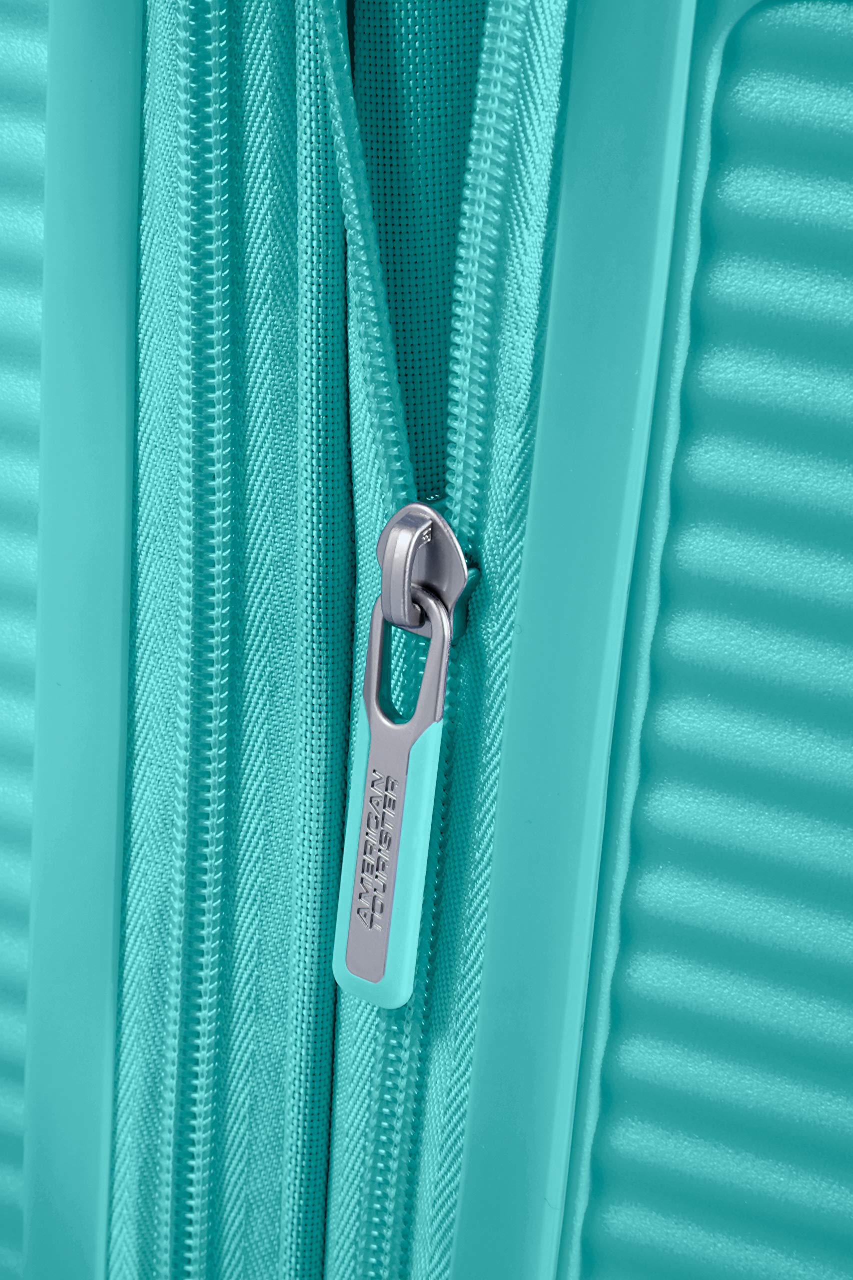 American Tourister Soundbox - Spinner L Vio espanso, 77 cm, 97/97/110 L, Blu (Poolside Blue)