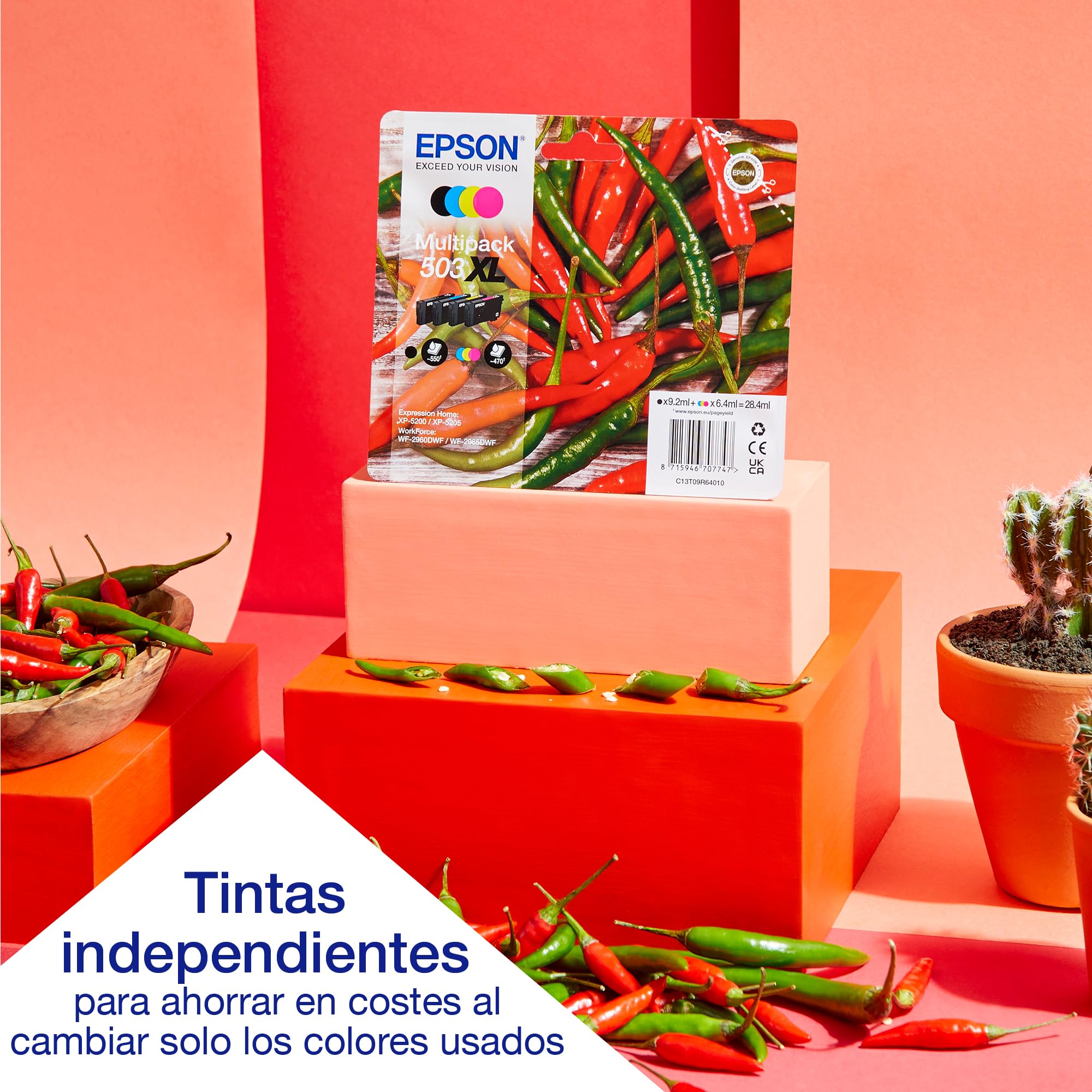 Epson Impresora de inyección de Tinta multifunción Expression Home XP‑5200 A4 con conectividad inalámbrica