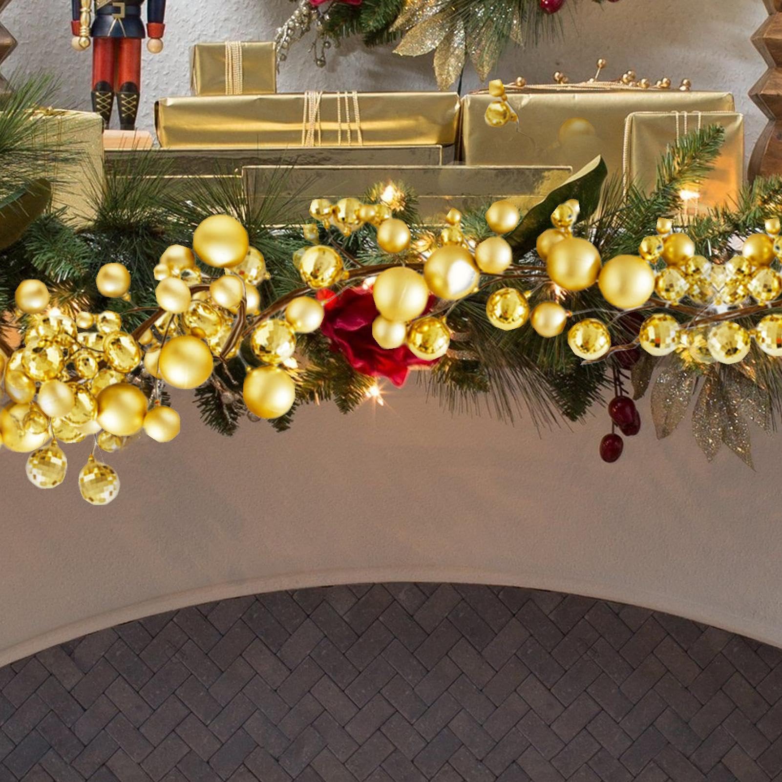 Guirnalda con Bolas para Árbol Navideño Decoración Ajustable