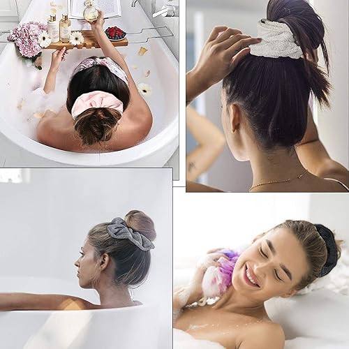 Miniatura 9 de Ivyu Toalla de microfibra para secar el cabello, banda elástica grande de fibra para rizar el cabello para la ducha, productos para el cabello