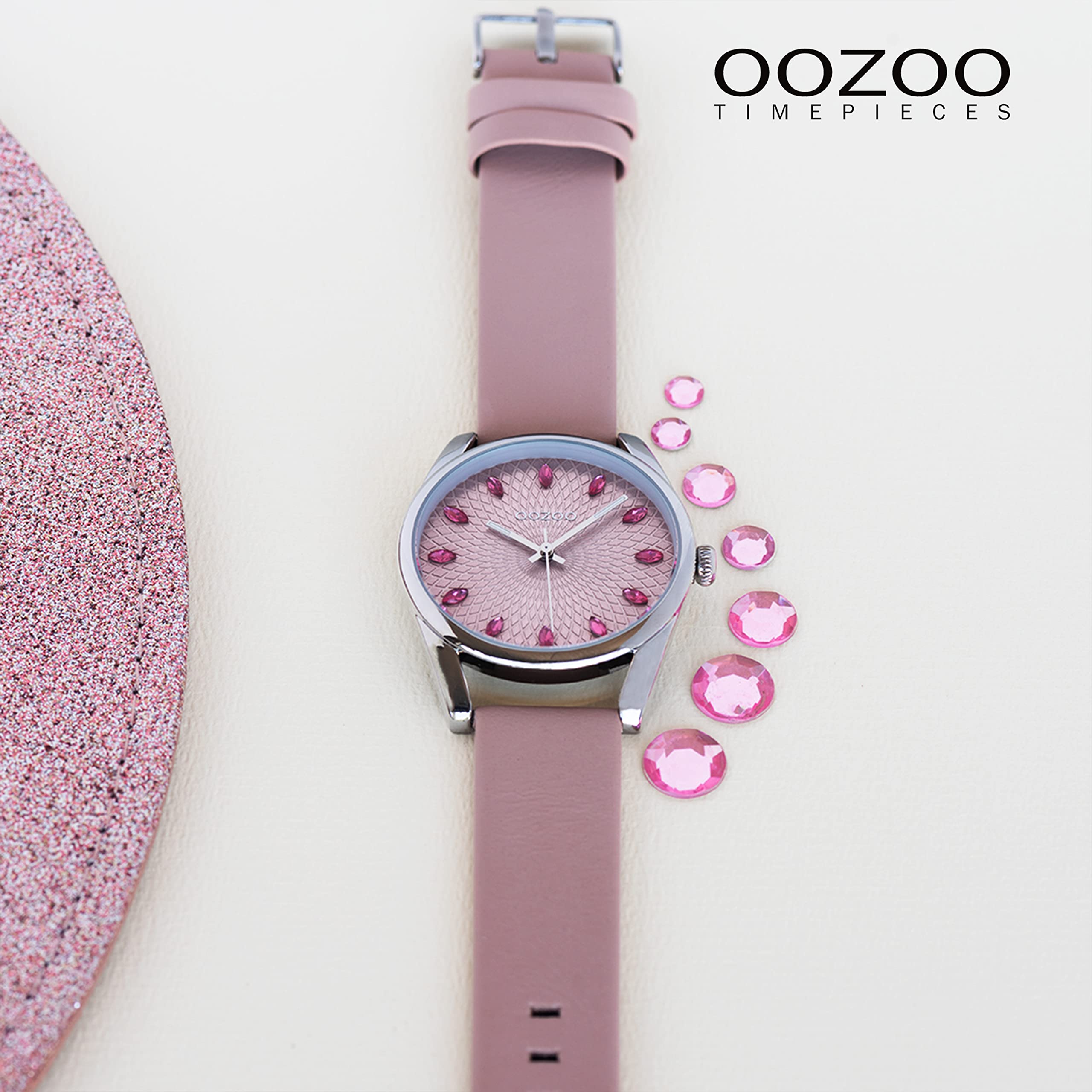 Oozoo Timepieces Damen Uhr - Armbanduhr Damen mit 20mm Lederarmband - Analog Damenuhr in rund C10816