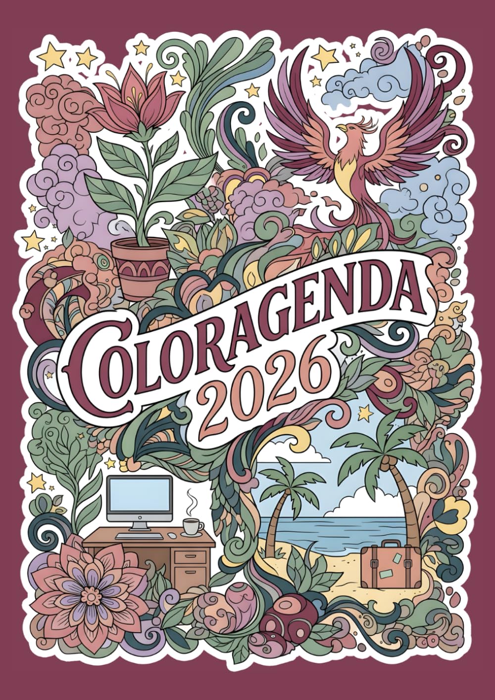 Coloragenda - agenda settimanale 2026: Planner da colorare per organizzare la tua vita, le tue passioni e i tuoi obiettivi