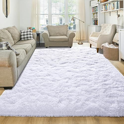 Miniatura 3 de junovo - Alfombra de área lavable, antideslizante, alfombras ultra suaves de 4 x 5.3 pies, alfombras esponjosas para dormitorio, niños, niñas,