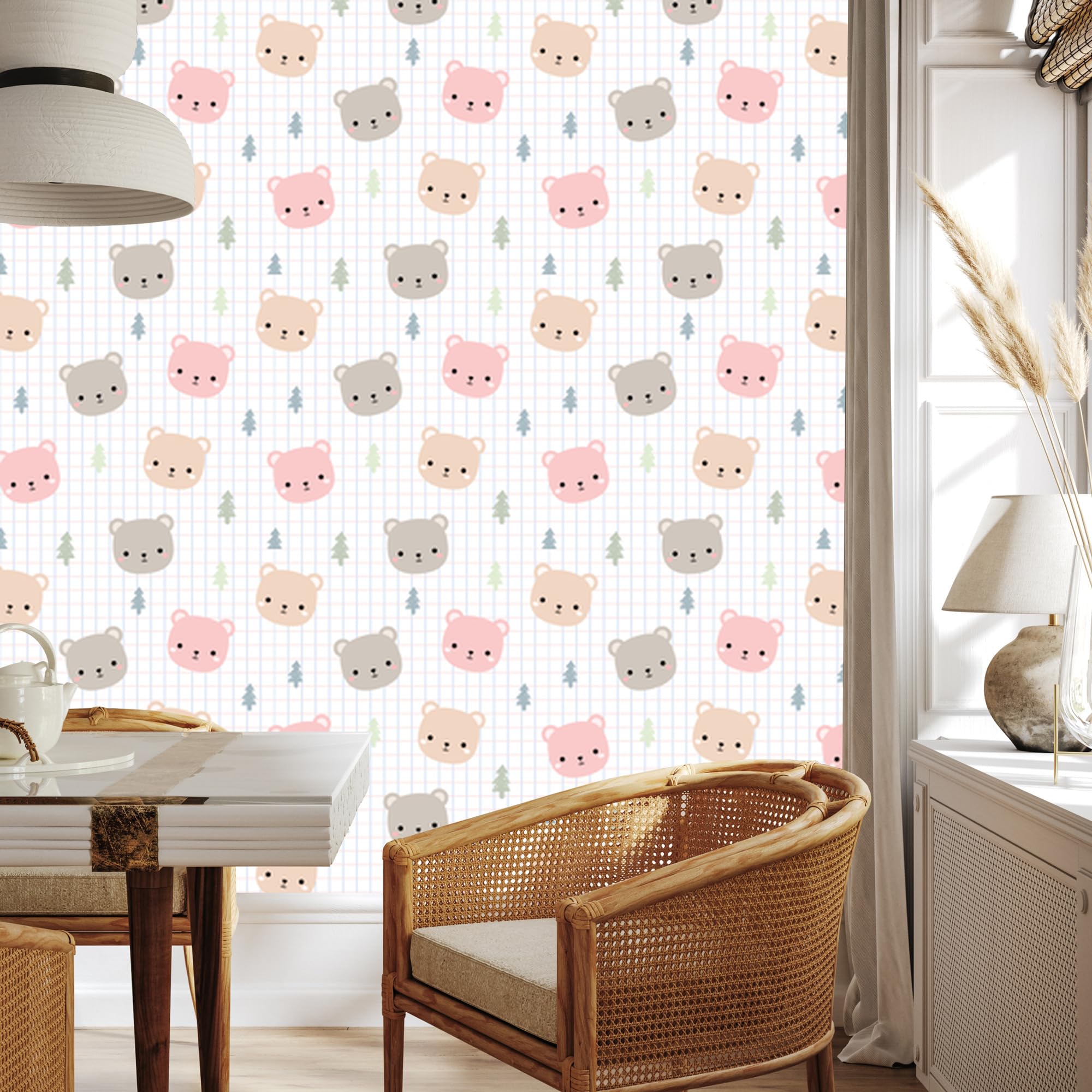 Vliestapete Teddybären im Hintergrund 50 x 1000 cm