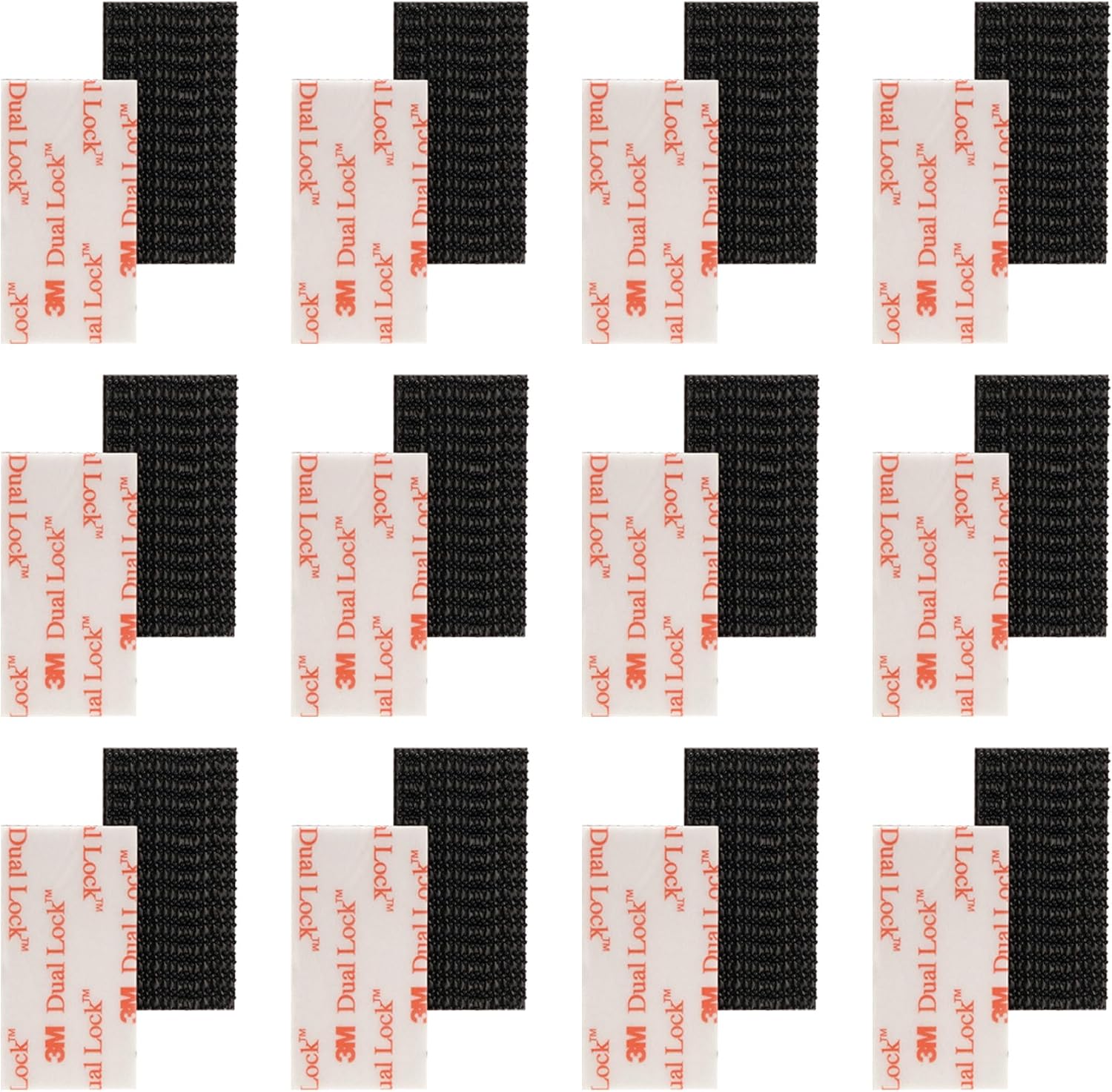 3M Dual Lock Reclosable Fastener Made of 3M SJ3560 1"×2“ 12PCS Heavy Duty EZ Pass Mounting Strips with Adhesive Reclosable Self Mating Interlocking Tape for Indoor Outdoor