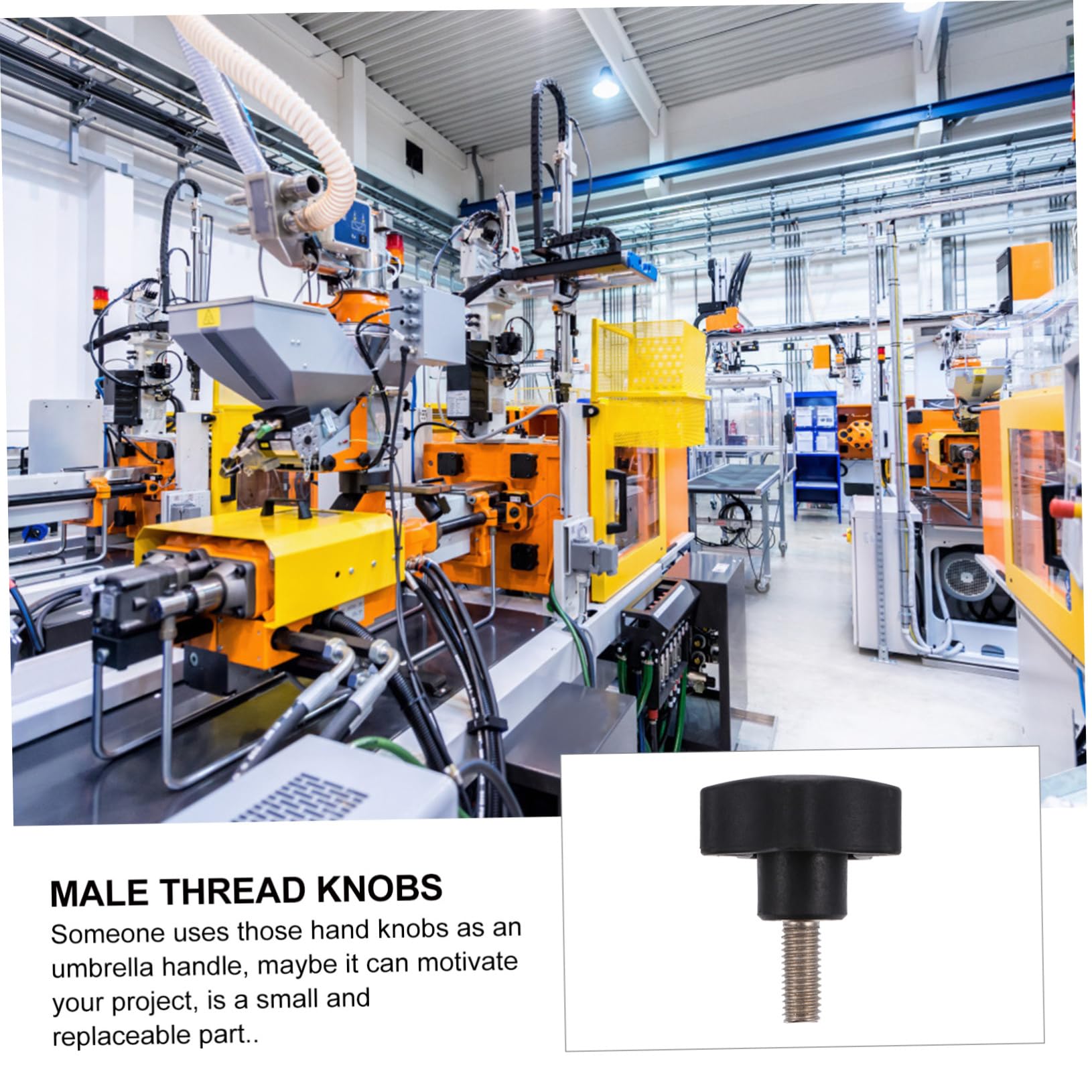 Cabilock Pcs Star Knob Clamping Handle Nuts White Star Thread Knobs for Machinery Latche