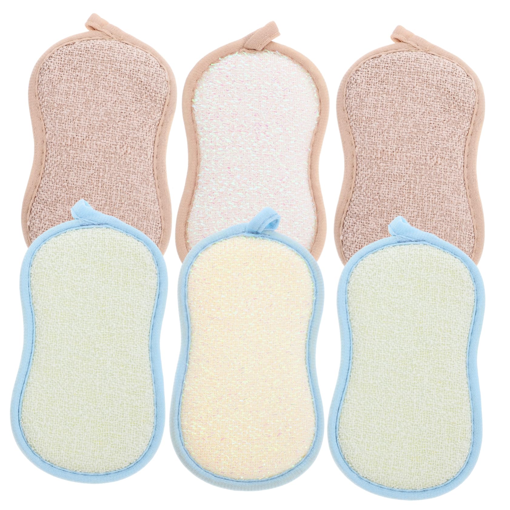 BESTYASH 5 Set Salviette Magiche Per Lavare I Piatti E Le Pentole Lavaggio Spugna Abrasiva Spugne Cucina Comoda Spugna Wok Spugna Wok Compatta Fibra Di Bamboo 6 Pezzi*5