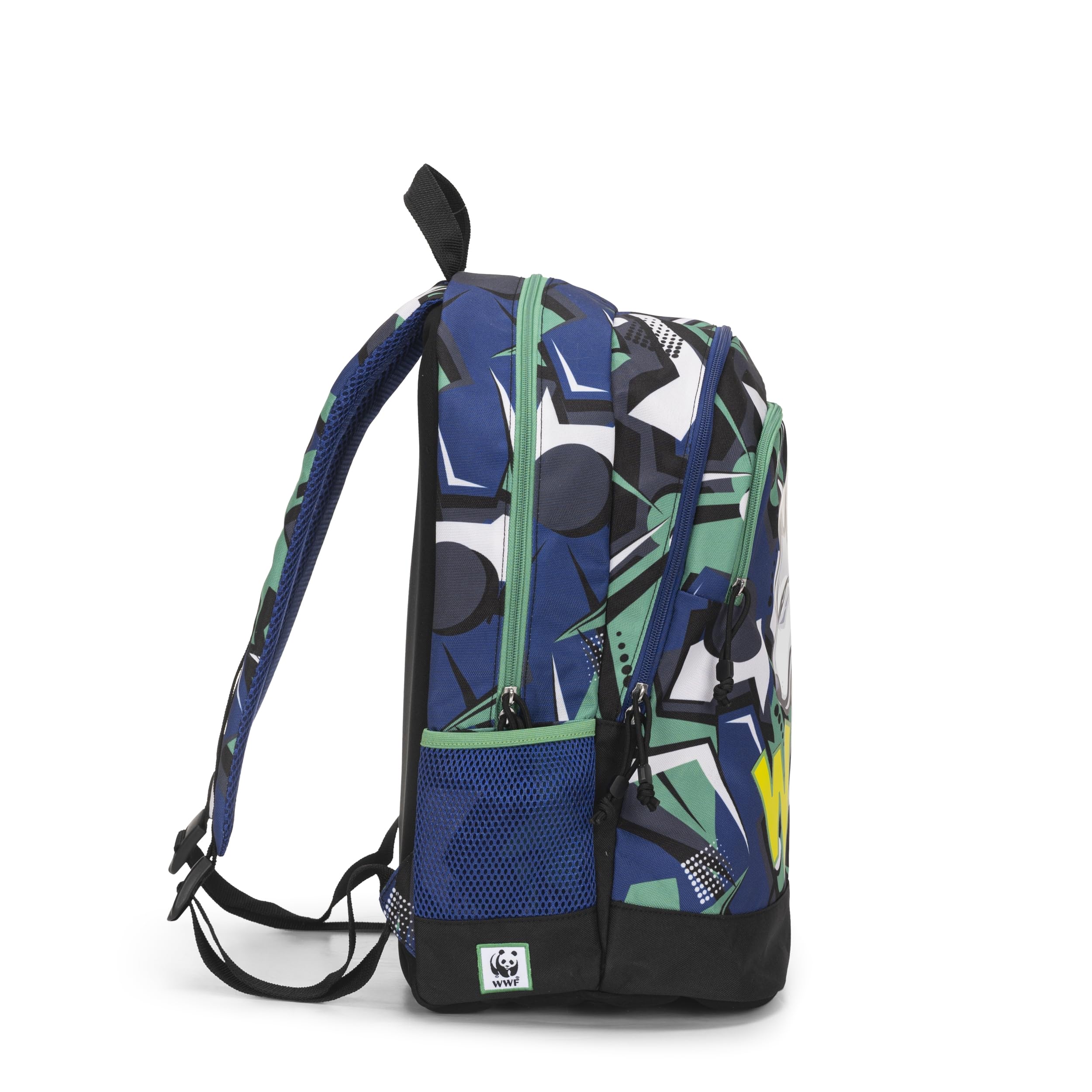 Franco Cosimo Panini WWF LUPO - Zaino e Astuccio, Ideali per Scuole Elementari o Medie, Astuccio con Set Cancelleria Incluso e Pratiche Chiusure a Zip