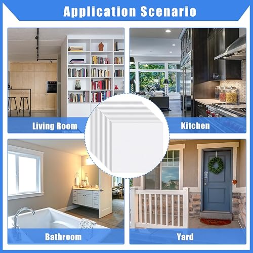 Miniatura 6 de 18 azulejos de techo blancos de 2 x 2 pies, panel de techo de PVC liso, fácil instalación, azulejos de espuma para impermeables, lavables y