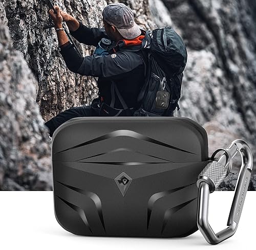 Miniatura 5 de AhaStyle Funda resistente para AirPods Pro, funda protectora de TPU rígida, a prueba de golpes, compatible con AirPods Pro Funda de carga (negro)