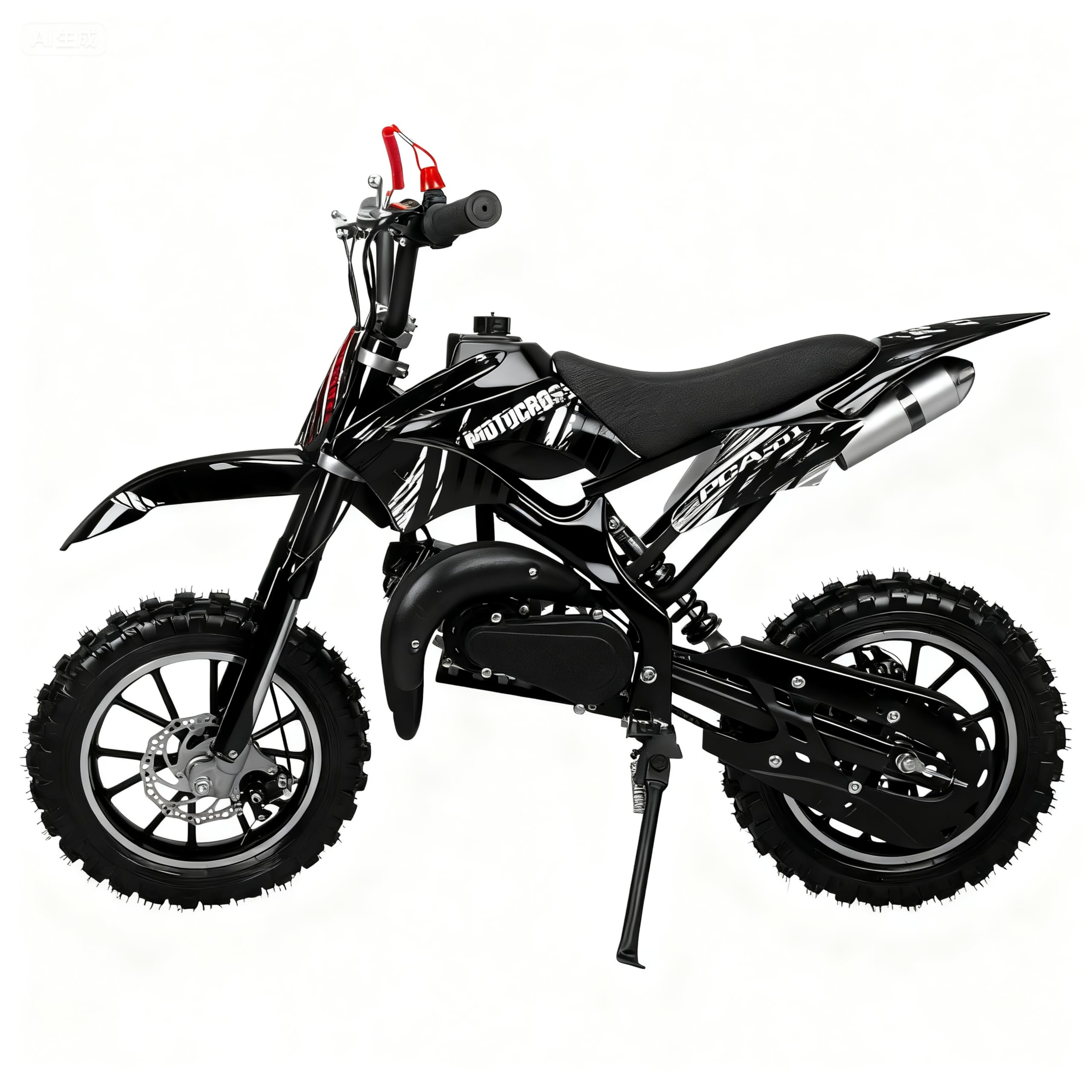 50cc Kids Dirt Bike,Dirt Bike for Kids,Gas Dirt Bikes with 2-Stoke,Off Road Motorcycle for kids 5-17 with Front/Rear Disc Brakes, Shock Absorption, Soft Seat Cushion