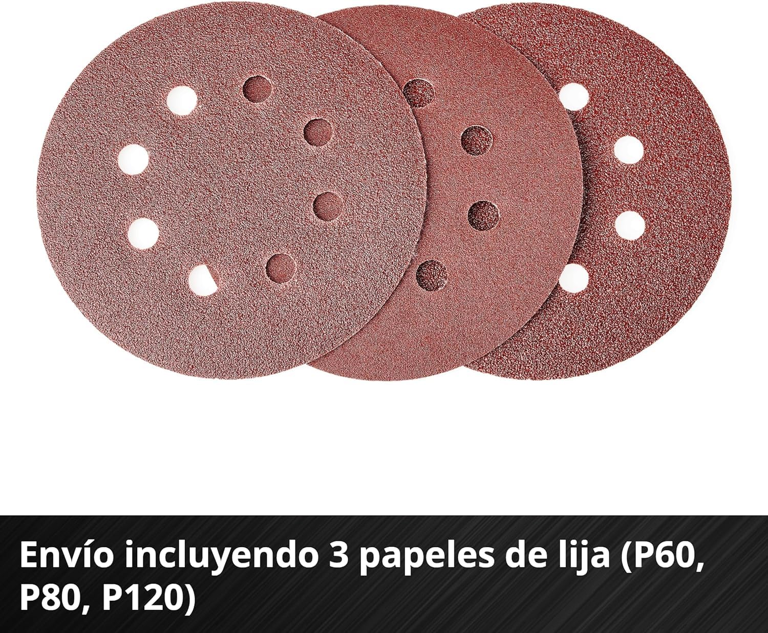 Einhell Professional Lijadora excéntrica con batería TP-RS 18/32 Li BL-Solo Power X-Change (18 V, sin escobillas, circuito oscilante 3,2 mm, disco abrasivo 125 mm, incl. papel de lija, sin batería)